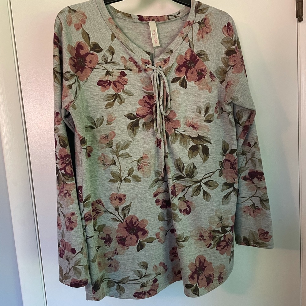 Relaxed Floral Sweatshirt